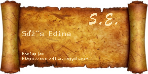 Sós Edina névjegykártya